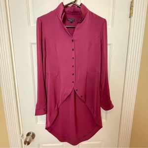 RARE Rag & Bone Deep Red Hi-Low Button Up